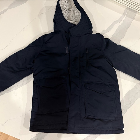 Abercrombie Kids Dark Navy Blue Hooded Parka Jacket